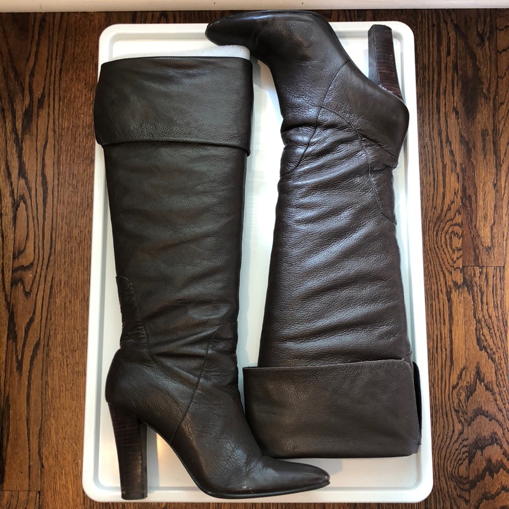 Steven By Steve Madden brown leather boots